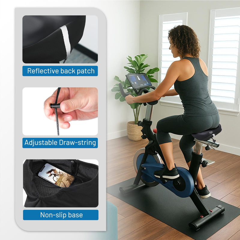 [Australia - AusPower] - Wide Bike Seat Cover – 13.5” x 10.5” Gel Padded Bicycle Cushion for YLG Saddle – Anti-Slip, Medium Firm Support for Indoor & Outdoor Riding 