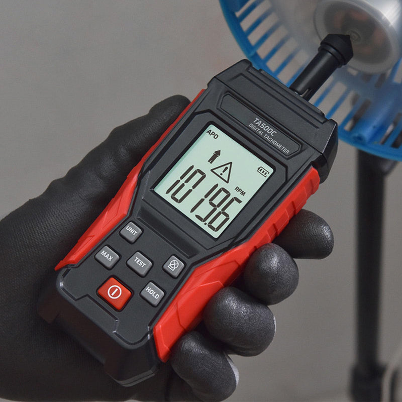 [Australia - AusPower] - Portable Digital Tachometer 3-100,000RPM Non-Contact Measuring Valve Lockable Tachometer 