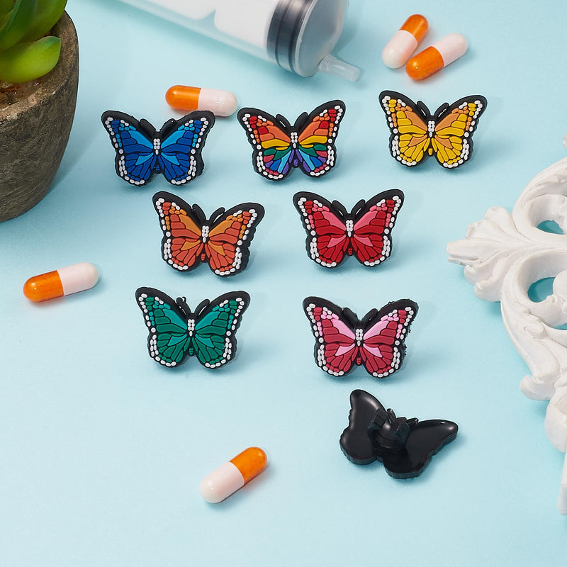 [Australia - AusPower] - 8 Pcs Butterfly Stethoscope Charms Personalized Stethoscope Accessories Gifts for Nurse Graduates Doctor Surgeons Veterinarians and Medical Assistant(Butterfly) 