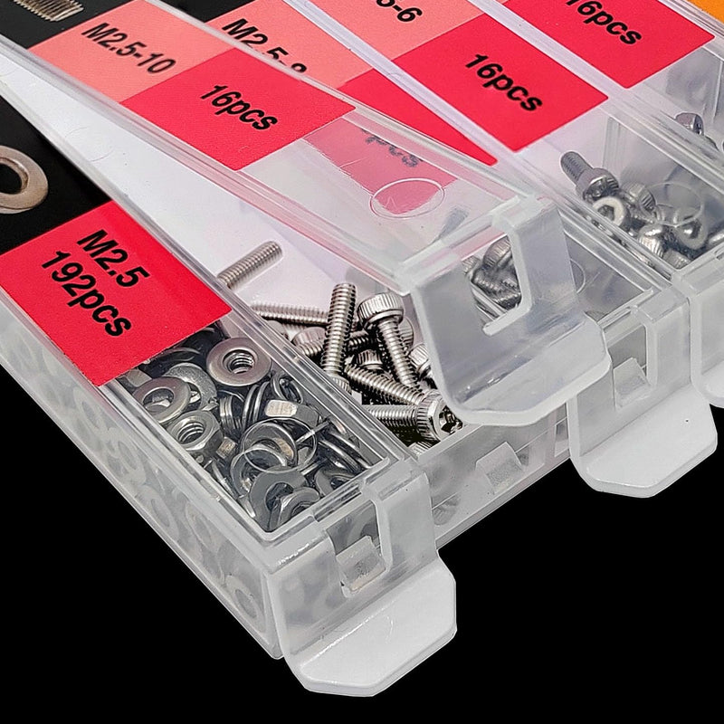 [Australia - AusPower] - EEEEE 982pcs M2 M2.5 M3 M4 M5 M6 Hex Socket Cap Screws Head Cap Screws 304 Stainless Steel Nut Bolt Kit Screw Assortment Set with Machine Assorted Washer Small spring Washer and Nut set M2 M2.5 M3 M4 M5 M6 982pcs 