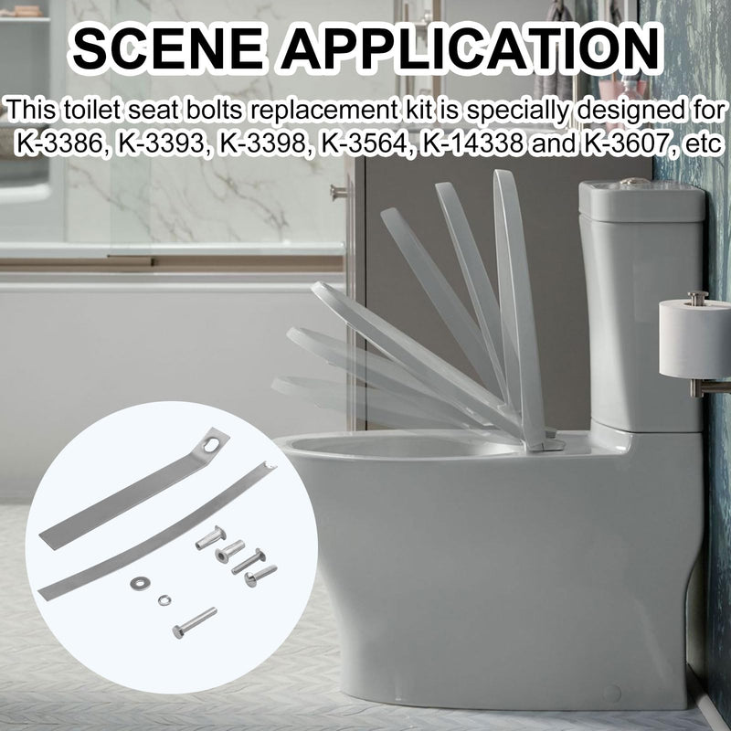 [Australia - AusPower] - Toliet Seat Anchor Kit for Kohler 84999 Toilet Parts, for Kohler Toilet Seat Parts, Replace K-84999 K-3386 K-3393 K-3398 K-3564 K-14338 K-3607 