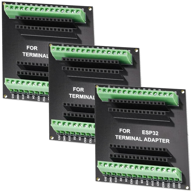 3pcs ESP32 Breakout Board for 30PIN, ESP32 Development Board 2.4 GHz | Dual Core WiFi + Bluetooth 2-in-1 Microcontroller ESP-WROOM-32 Chip for Arduino (3) 3