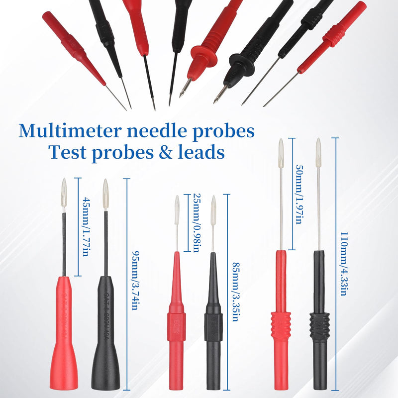 [Australia - AusPower] - 27-Piece，Multimeter Leads，Multimeter Test Leads Probes kit，Test Tweezers with，Alligator Clips with Wires，Volt Meter Leads Test Probes，Test Lead Kit 