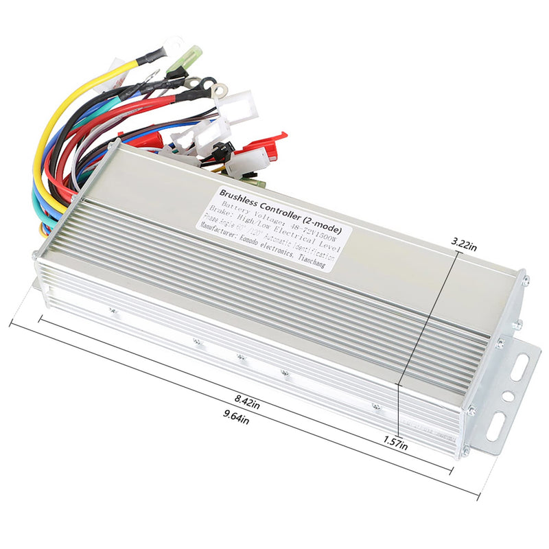 [Australia - AusPower] - Brushless Motor Speed Controller 48/72V 1500W Scooter Controller DC Replacement for E-Bike Scooter Motor Controller 