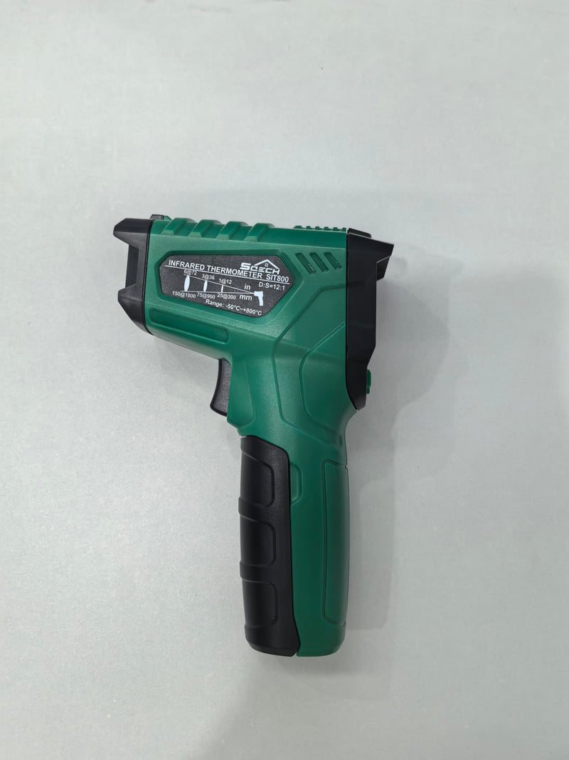 [Australia - AusPower] - Infrared Thermometer Gun,SQECH Laser Thermometer Gun -58℉～1472℉(-50℃～800℃),Temperature Gun with Ambient Temperature/Humidity/Adjustable Emissivity/Color Backlight for Cooking, Oven,Engine,HVAC Green(-58℉～1472℉) 