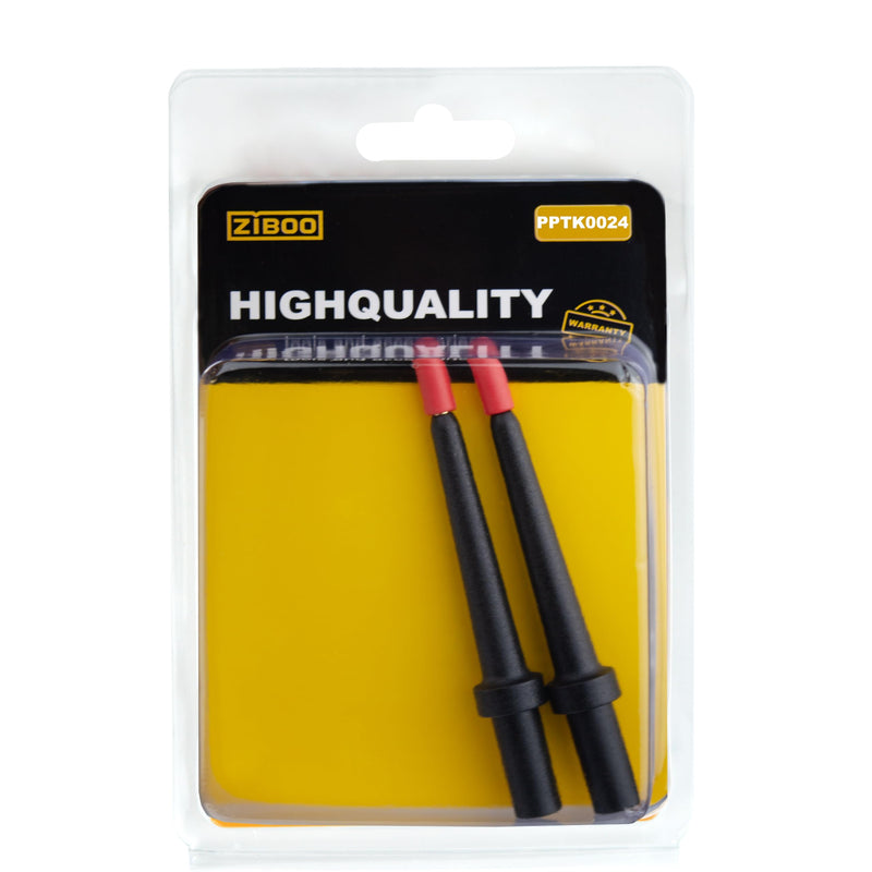 [Australia - AusPower] - ZIBOO - 2Pk 4Mm Banana Jack 3 Tip Black (PPTK0024-2),Use for Autel Circuit Tester Power Circuit Probe 2 