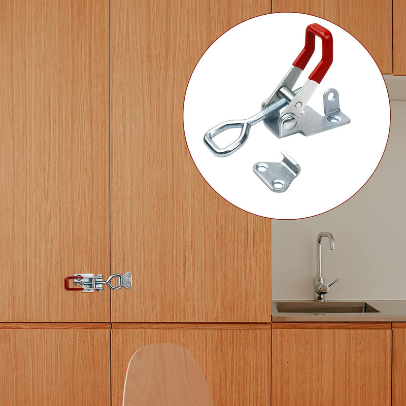 [Australia - AusPower] - 2 PCS Heavy Duty Toggle Clamp Latch 4002 Adjustable Latch Hardware, 551Lbs Holding Capacity, Quick Release Pull Latch Clamp for Box Case Trunk, Industrial EquiIpment, Smoker Door and More (4.9inch) 4.9inch 