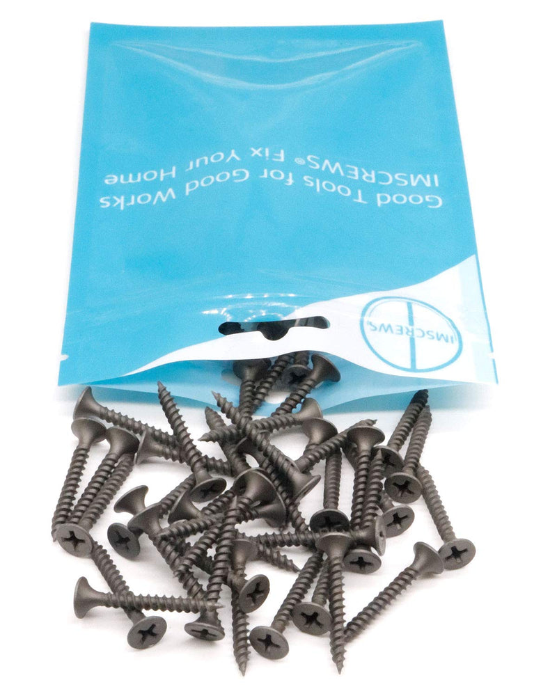 [Australia - AusPower] - 100pcs #6 x 1-1/8" Flat Head Phillips Drywall Screws Fine Thread Sharp Point Wood Screw, Carbon Steel 1022A, Gray Phosphate #6 x 1-1/8" 100 