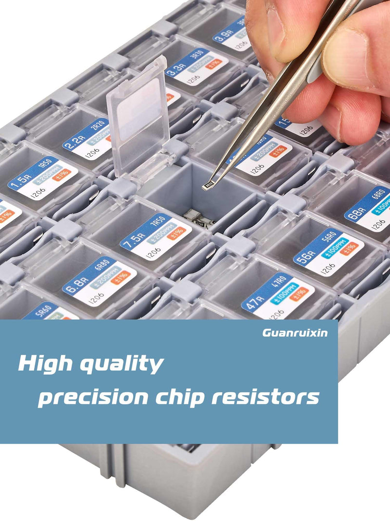 Chip Resistor Design Kit, EIA 1206 Size, 0R-10M Resistance, 72 Values 7200PCS, 1% Tolerance, RoHS Compliant EIA 1206 Resistors