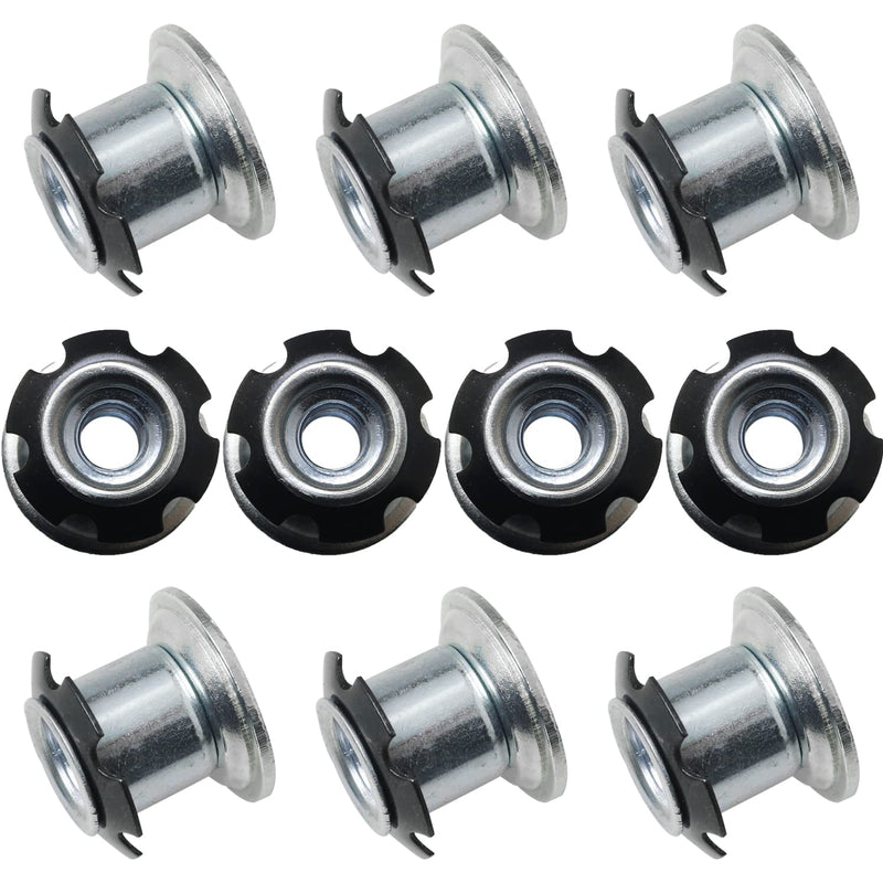 [Australia - AusPower] - 10pcs Metal Threaded Star Type Insert for 3/4" Round Tubing, Star Type Threaded Round Tubing Inserts 
