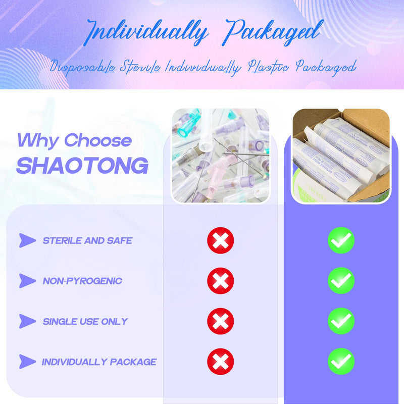 [Australia - AusPower] - SHAOTONG 20 Gauge 1.5 Inch Luer Lock Accessories Disposable Lab Supplies, Pack of 100 20 Ga 1.5inch 38mm 