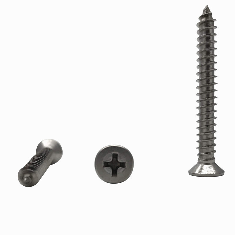 5 x 40mm Screw, Flat Head, Phillips Drive, Self Drilling, 304 Stainless Steel Drywall Wood Screws 50Pcs 5 x 40mm