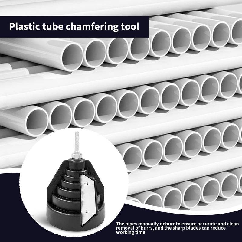 [Australia - AusPower] - Pack of 2 Plastic Pipe Chamfer Tool, Pipe Deburring Hand Deburrer PVC PPR PE Pipe Deburring Tool for 20 25 32 40 50 and 63 mm Plastic Pipes 