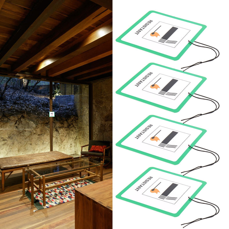 SING F LTD 50pcs 9cm X 9cm Fire Safety Labels for Furniture and Chairs with String Furniture Flame Retardant Labels for Flammable Furniture Household Labels