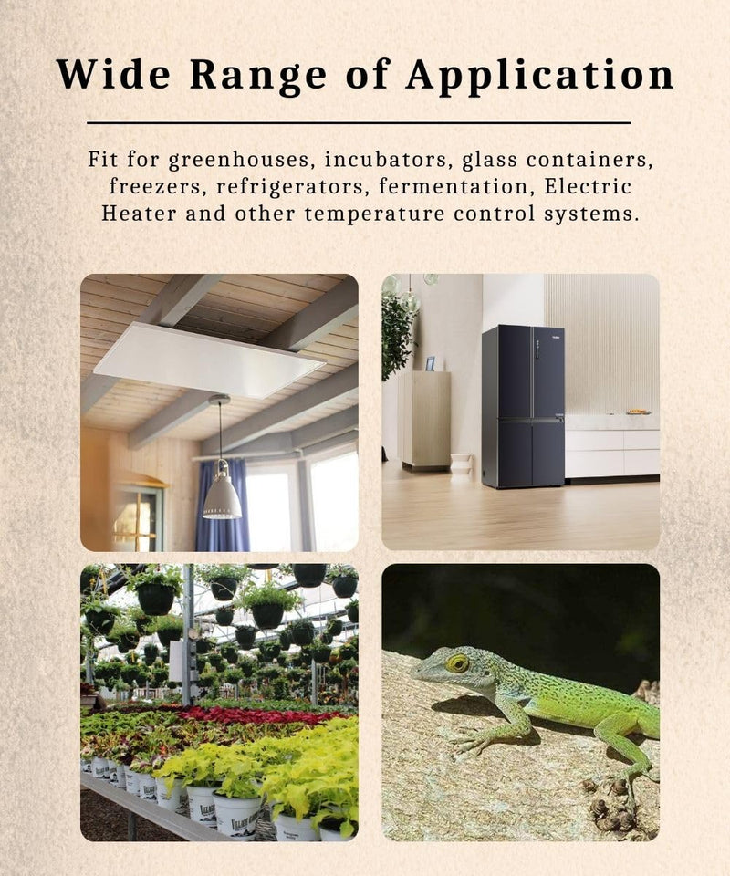 [Australia - AusPower] - 1800W Digital Thermostat Controller Plug in Heater Cooling Temperature Controller Outlet Socket W/External 1.7m Probe Day Night Timer Function 110V 15A 