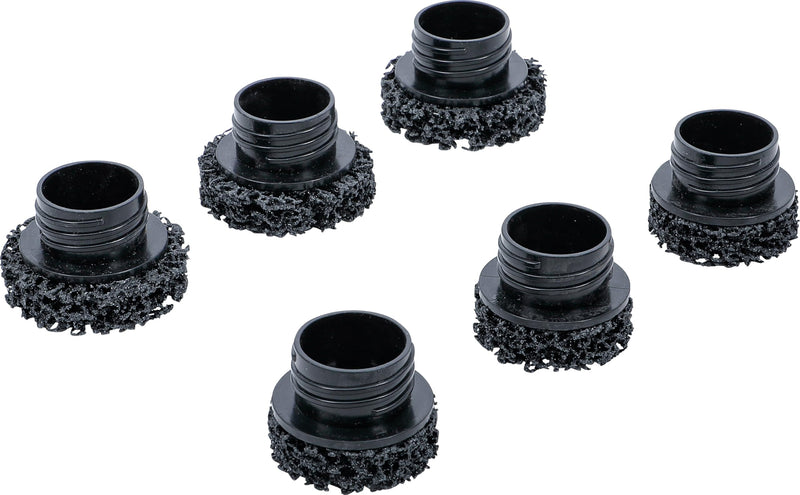 BGS 74450 Replacement Sanding Disc Set for Item 74449 6-Piece Set | Für Felgen-Anlageflächen an Radnaben | Stehbolzen-Ø bis 28 mm | 50 x 12/13/14 mm | 60 x 16/22/28 mm