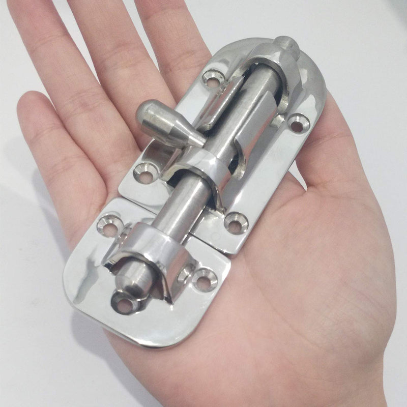 Marine 316 Stainless Steel Heavy Duty 4-3/8 Inch Locker Latch Slide Barrel Bolt for Marine Boat Window/Door/Hatch/Cabinet