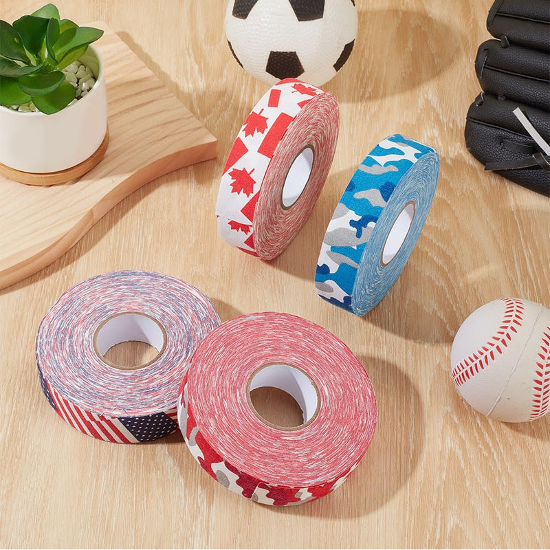 27.43 Yards Blue Camo Tape Cool Camouflage Pattern Athletic Sport Muscles Protective Non Slip Ice Hockey Pucks Skiing Stick Bat Racket Grip Polycotton Duct Tapes for DIY Craft Supply Box