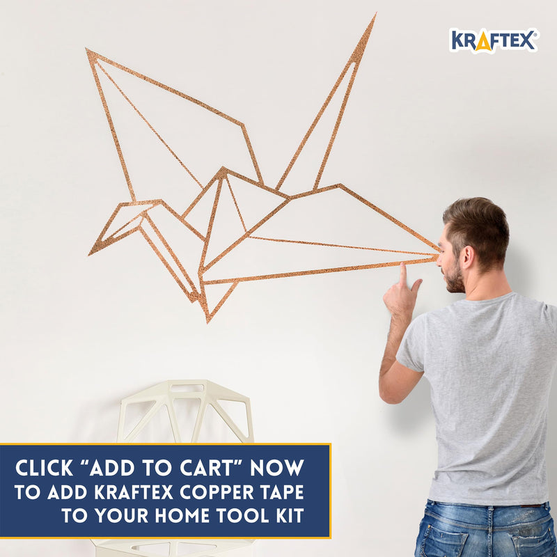 Kraftex Copper Tape [1/4" x108ft, 2PK] – Copper Foil Tape for Stained Glass, DIY Crafts, Guitar Shielding, Slug Control & Faraday Projects 1/4" × 108ft (2 Pack)