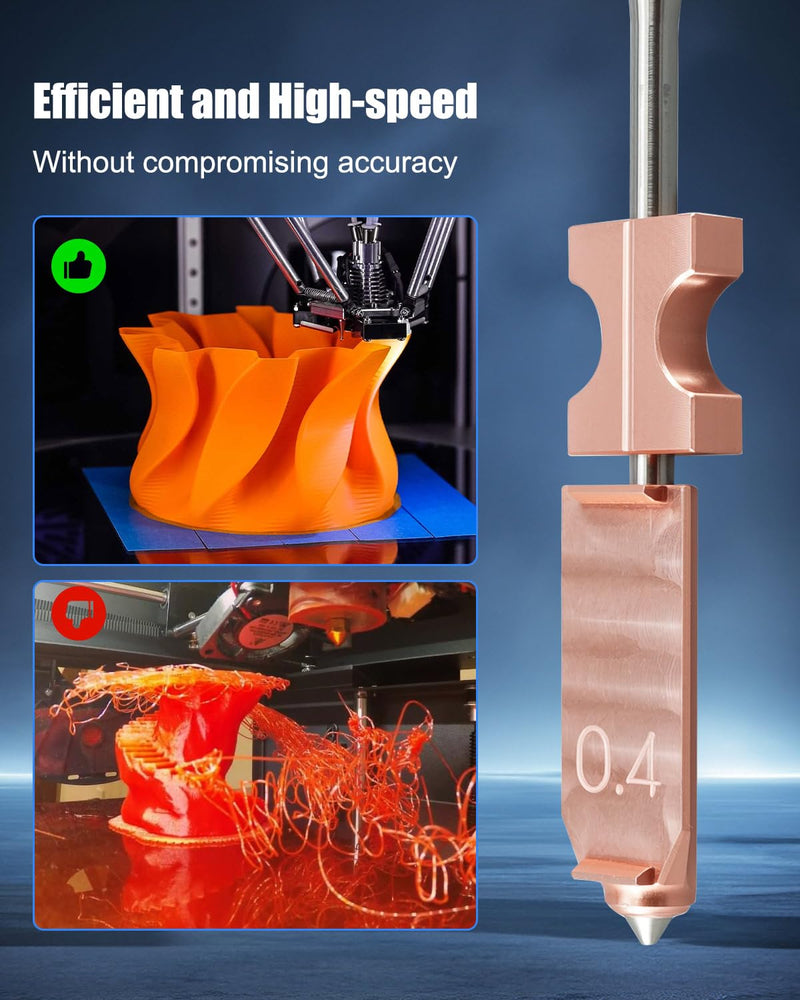 0.4MM Hotend Kit Fit for Flashforge AD5X, Integrated Quick Release Nozzle Extruder with Heater Block & Throat Tube, 2PK Silicone Cover & Nozzle Brush, 3D Printer Accessories