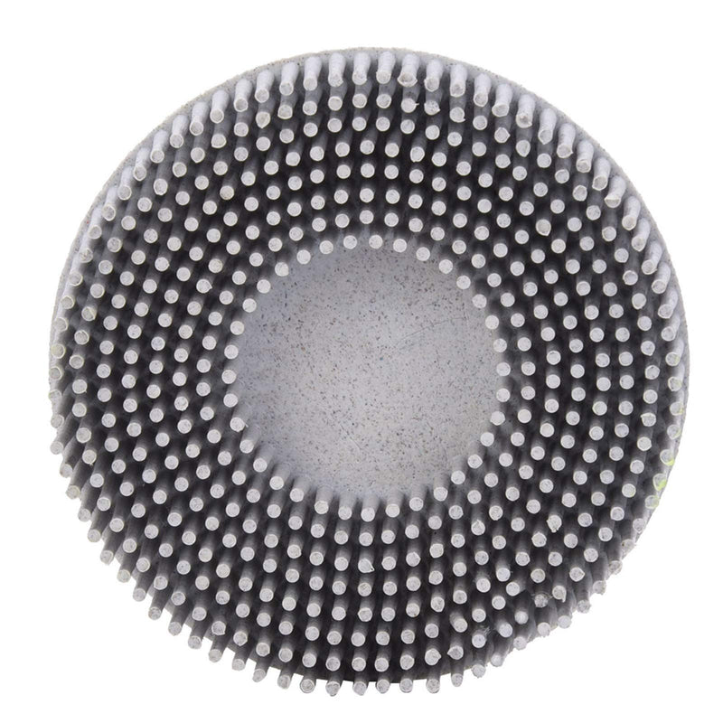 3-Inch Metal Bristle Disc Deburring Brush and Grinding Brush for Precise Deburring and Polishing - Fine Bristles with Emery Rubber, White