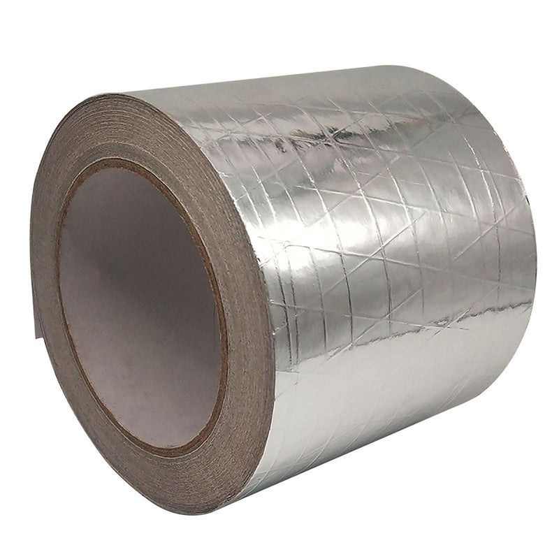 Fiber-Glass Aluminum Foil Tape, Reinforced Self-Adhesive Heat Reflective Tape, Heat Jacketing Insulation Resistant High Temperature HVAC Tape, Metal Repair 3.15" x 82' Roll 3.15" x 82'