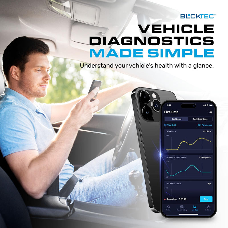 [Australia - AusPower] - BLCKTEC 410 Bluetooth OBD2 Scanner for iPhone & Android, No Subscription Fee, OBDII Car Code Reader, Diagnose Check Engine Light, Supports OBD2 Compliant Vehicles 1996 and Newer 