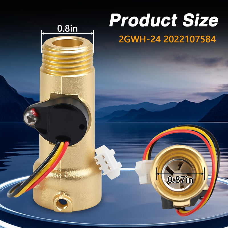 [Australia - AusPower] - Water Flow Sensor RV Tankless Water Heater Water Flow Sensor Compatible with Girard Water Heater GSWH-2 Replace#: 2022107584 2GWH-24 