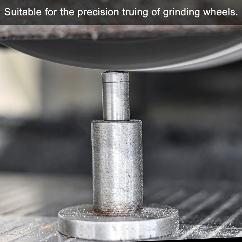 QUARKZMAN 5pcs Diamond Grinding Tools 10mm x 47mm (25/64" x 1-7/8") Single Tapered Round Pin Welded Diamond Grinding Wheel Dressing Tools Silver Color 5