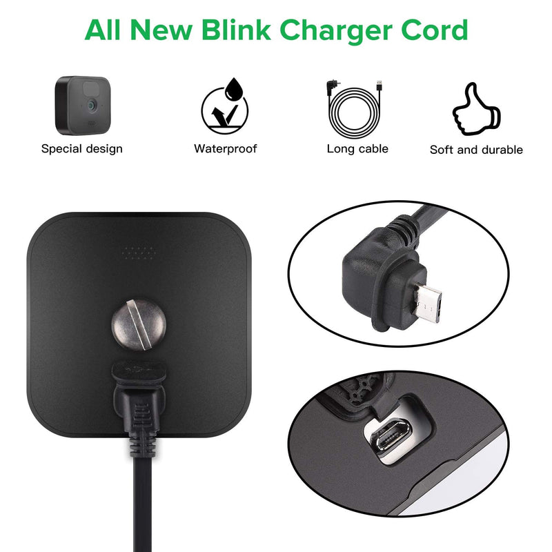 [Australia - AusPower] - 2Pack Weatherproof Outdoor Power Adapter for Blink Outdoor (3rd Gen) & Blink XT / XT2, with 30ft/9m Long and Thin Charging Cable (NOT for Blink Outdoor 4) - Black 2Pack 