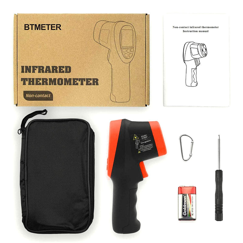 [Australia - AusPower] - BTMETER BT-1500 Pyrometer 30:1 Industrial Laser Thermometer Gun, -58? to 2732? Non Contact High Temp Infrared Thermometer Digital IR Temperature Gauge Orange(NOT for Human Temp Test) BT-1500 Orange 