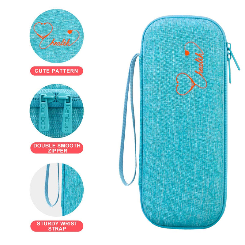 [Australia - AusPower] - Canboc Hard Stethoscope Case for 3M Littmann Classic III, Lightweight II S.E, Cardiology IV, MDF Acoustica Stethoscope, Mesh Pocket fits Medical Scissors, Penlight, Oral Thermometer, Turquoise 