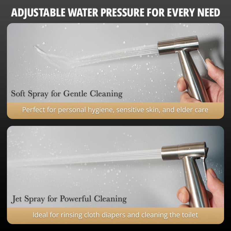 Handheld Bidet Sprayer for Toilet – Adjustable Water Pressure, Stainless Steel Jet Spray Kit with Bidet Hose - Feminine Wash, Muslim Shower, Diaper Cleaning (Sprayer Heads, 2 Sets) Sprayer Heads
