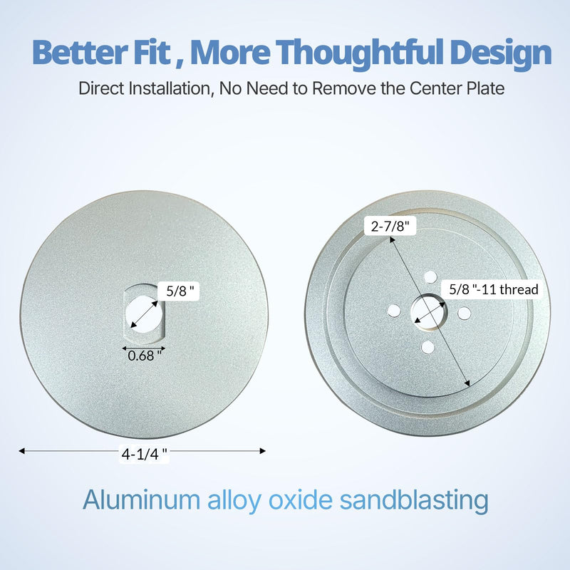 [Australia - AusPower] - Neeki Aluminum Insertable Self-Clamping Safety Flange for Airway Buffing & Polishing Wheels with 5/8" Arbor Hole, Fits Airway Buffs with 3" Center Plates ，No Need to Removing Center Plates 