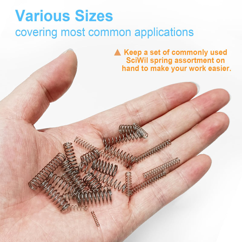 [Australia - AusPower] - 390-Piece Compression Spring Assortment Kit, 28 Sizes Small Springs Set, Stainless Steel Rust-Resistant Mechanical Mini Springs for Hobby Crafting and DIY Repair Project 
