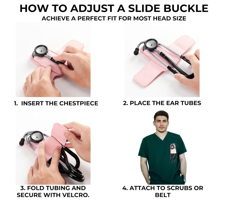 [Australia - AusPower] - RN Gifts for Women/Men, PU Leather Stethoscope Hip Holder Lightweight Portable Holster Clip for Nurse Appreciation Week, Birthday, Christmas, Fits Most Stethoscope - Pur 01-Best-Purple 