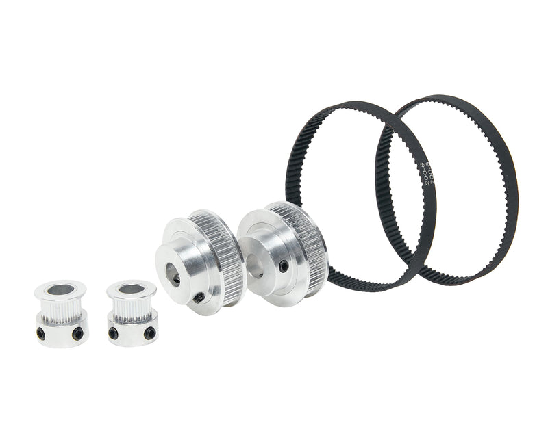 [Australia - AusPower] - 2PCS Set 2GT Aluminum Timing Pulley 20&48 Teeth 8mm Bore Synchronous Wheel with 2PCS Length 200mm Width 6mm Belt (20-48T-8B-6) 20-48T-8B-6MM 