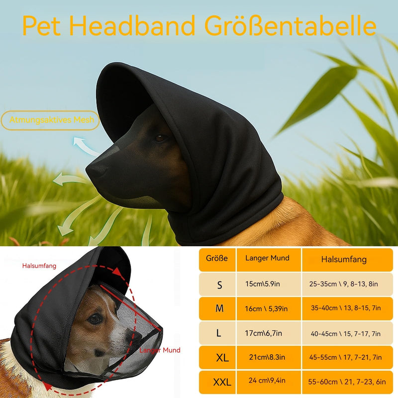 Dog Mask for Outdoor Safety - Veterinarian Recommended Mesh Field Guard to Protect Against Foxtails, Grass Seeds and Dirt, Breathable, Lightweight, Adjustable Buckle Design black L 1