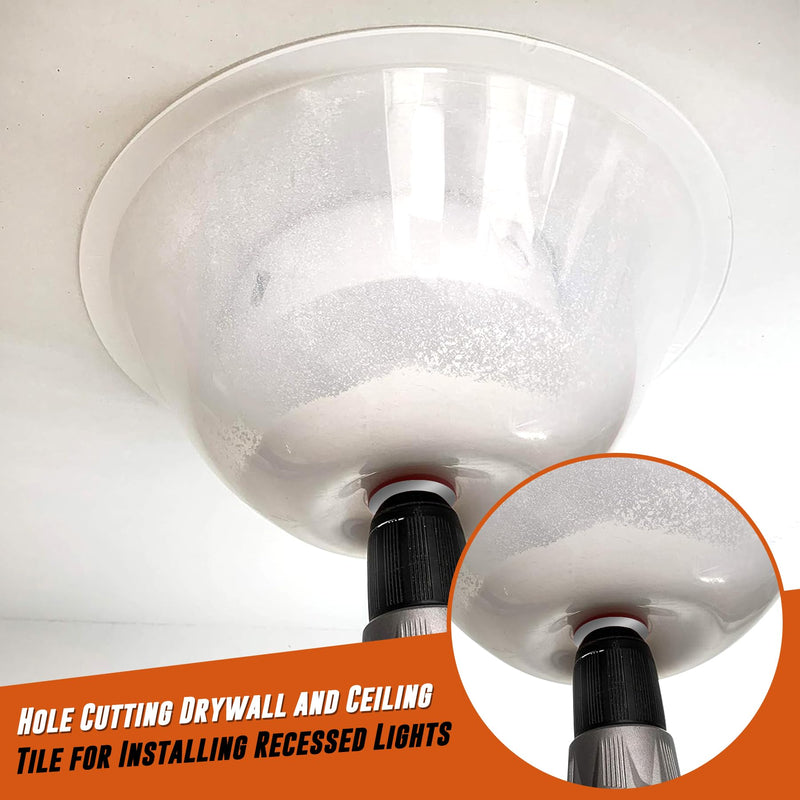 [Australia - AusPower] - KATA 1 Pack Silicone Dust Bowl for Hole Saw, Hole Cutting Drywall and Ceiling Tile for Installing Recessed Lights, Hole Saw Accessories and Works with All Hole Saws, Extra 2pieces Metal Ring 1PACK 