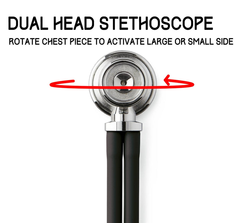 EMI Professional Deluxe Dual Head Sprague Rappaport Stethoscope #112 (Hot Pink) – Great for EMTs, Nurses & Doctors