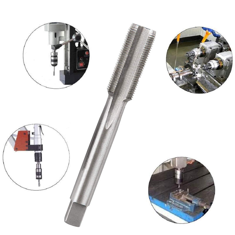 [Australia - AusPower] - M12 x 1mm HSS Metric Tap And Die Set Thread Tap And Round Thread Die Right Hand HSS Taper Silver Tone (2Pcs) M12x1.0MM 