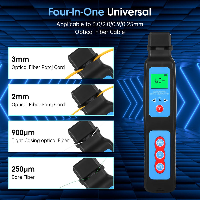 [Australia - AusPower] - Live Fiber Optic identifier 800~1700nm Built in 10Km Visual Fault Locator & LED, Fiber Traffic Identifier SM/MM 