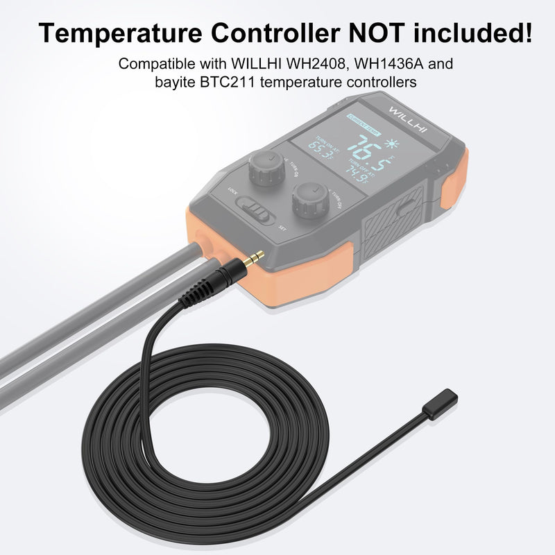 [Australia - AusPower] - 2 Pack WH2408 Temperature Controller and a 1 Pack Probe(Waterproof pro for Aquarium) 