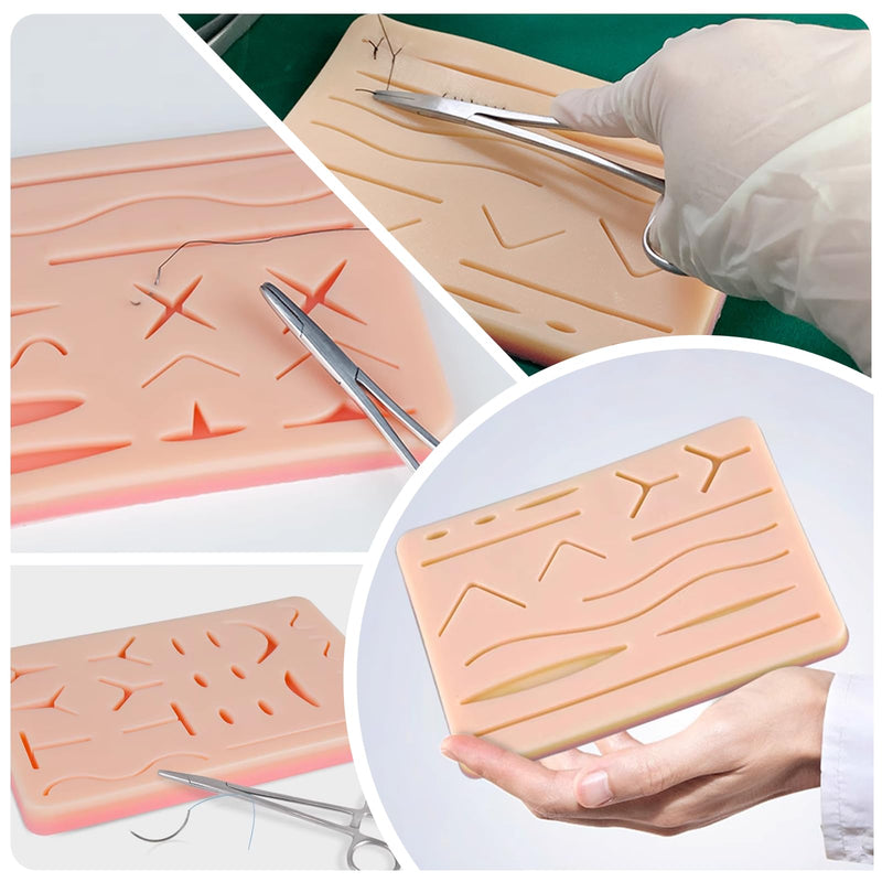 [Australia - AusPower] - Suture Pad 3 Layer Suture Practice Pad with Wounds Suture Practice Kit, Hard to Rip, Tear or Break for Medical and Vet Students Veterinarian Nurses Training and Practice (3 Pcs) 