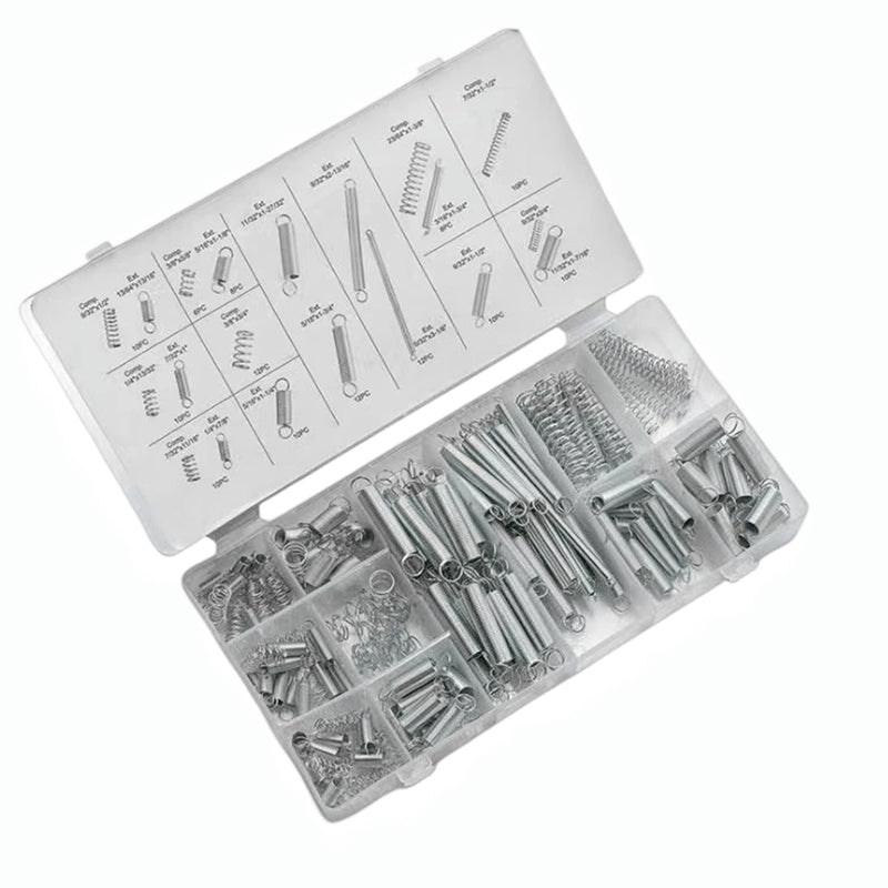 [Australia - AusPower] - 1/2 Sets Spring Assortment kit, 200pcs Heavy Steel Wire-Metal Extension Spring Replacement Kit (1) 1 