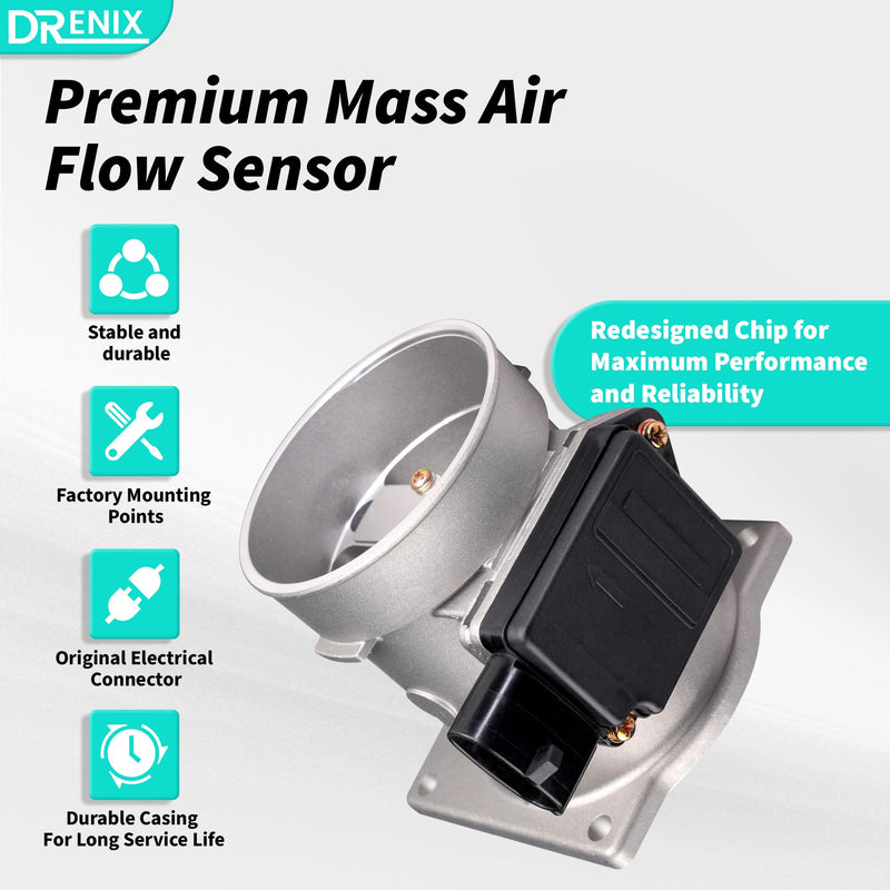 [Australia - AusPower] - Mass Air Flow Sensor Meter Assembly fit For-Ford F150 F250 F350 E150 E250 E350 Bronco Econoline 4.9L 5.0L 5.8L F5UZ12B579AARM SK2451154 869519 