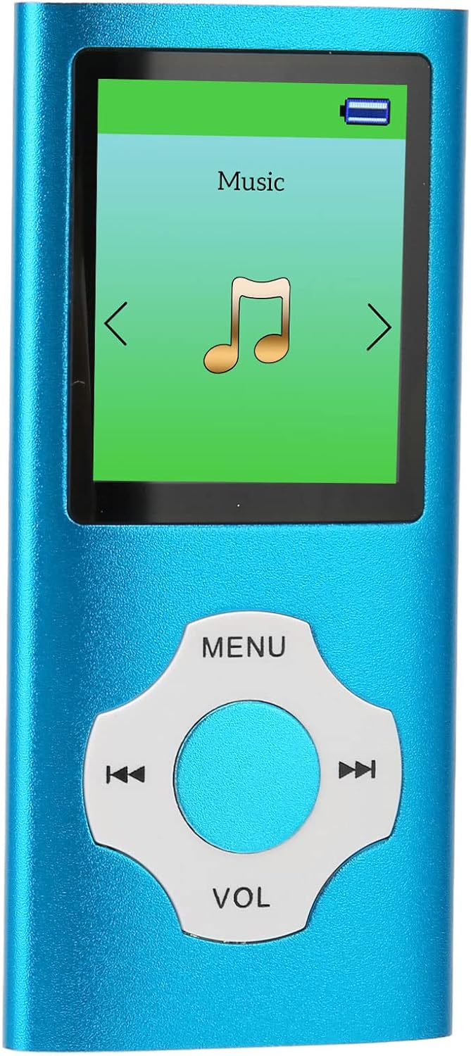 [Australia - AusPower] - MP3 Player / MP4 Player, Hotechs MP3 Music Player with 32GB Memory SD Card Slim Classic Digital LCD 1.82'' Screen Mini USB Port with FM Radio, Voice Record Blue 