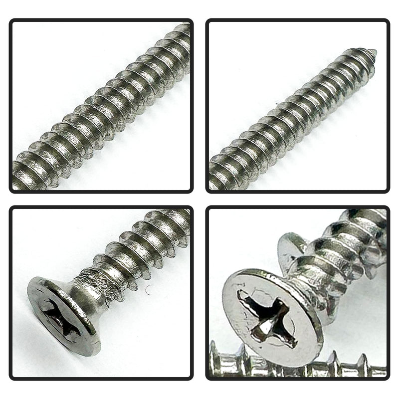 [Australia - AusPower] - 5 x 50mm Screw, Flat Head, Phillips Drive, Self Drilling, 304 Stainless Steel Drywall Wood Screws 50Pcs 5 x 50mm 