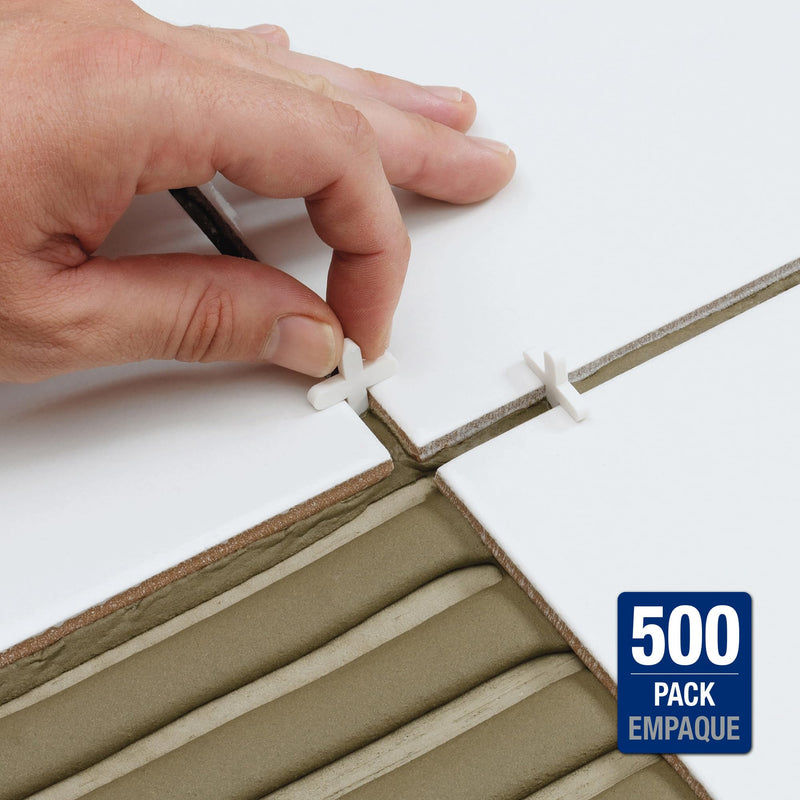 [Australia - AusPower] - QEP 1/8" Traditional Flexible Tile Spacers (500 Pack) 1/8-inch 500-pack 