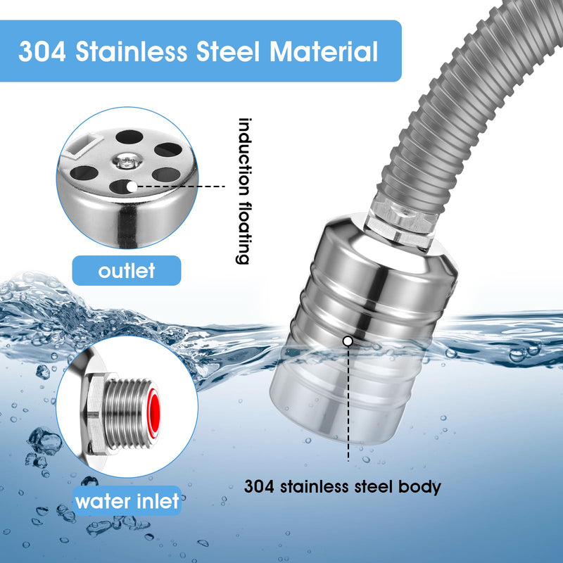 [Australia - AusPower] - 2 Pack Water Float Valve 1/2" to 3/4'' Auto Shut off Water Tank Float Valve 304 Stainless Steel Fully Automatic Level Control for Pool, Livestock Troughs 